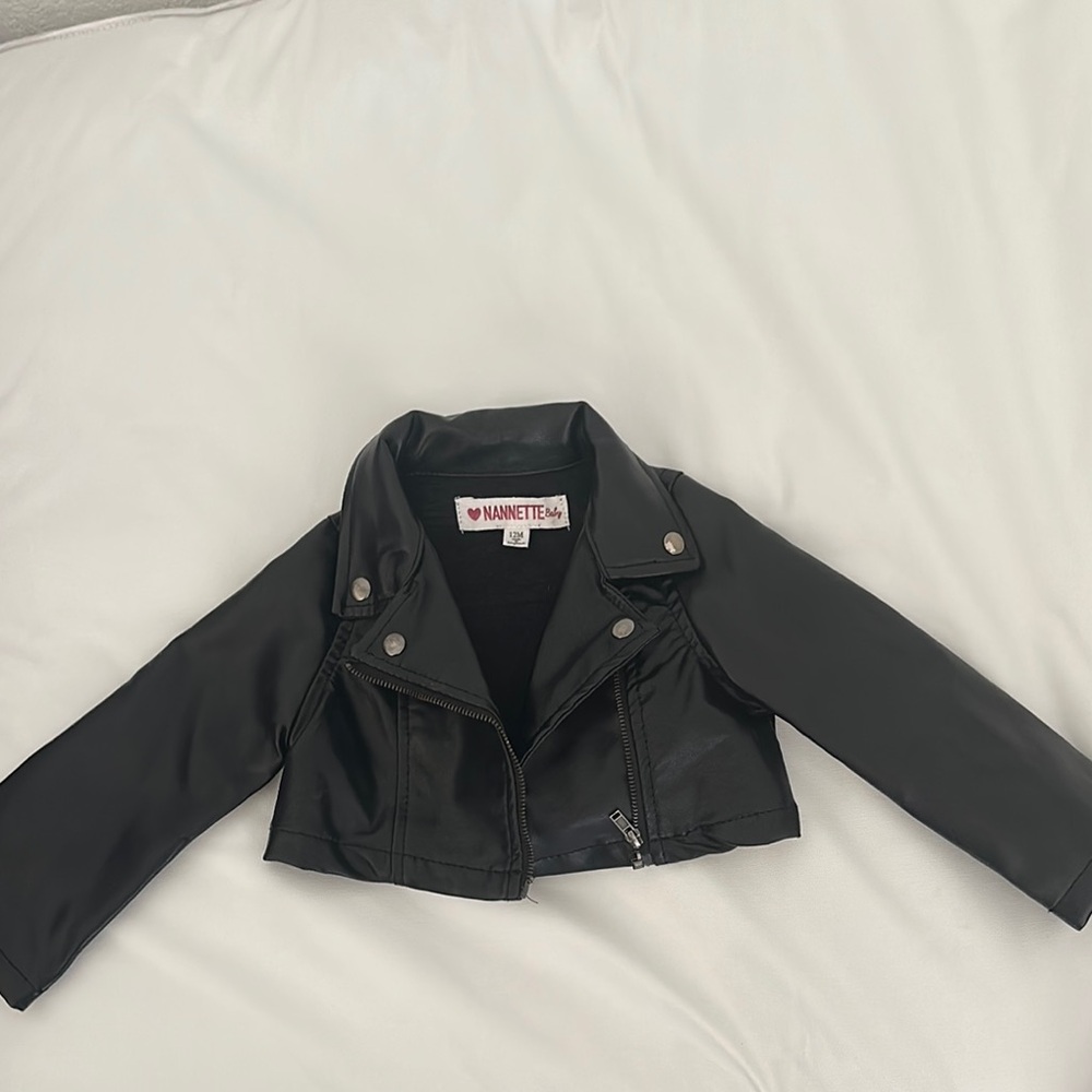 Nanette Lepore Black Faux Leather Jacket